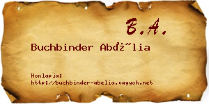 Buchbinder Abélia névjegykártya